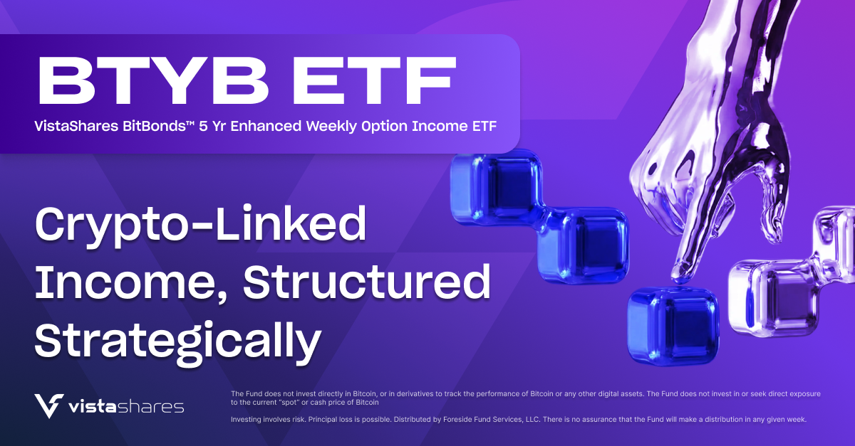 VistaShares Making Weekly Distribution For BitBonds™ 5 Yr Enhanced Weekly Option Income ETF (BTYB)